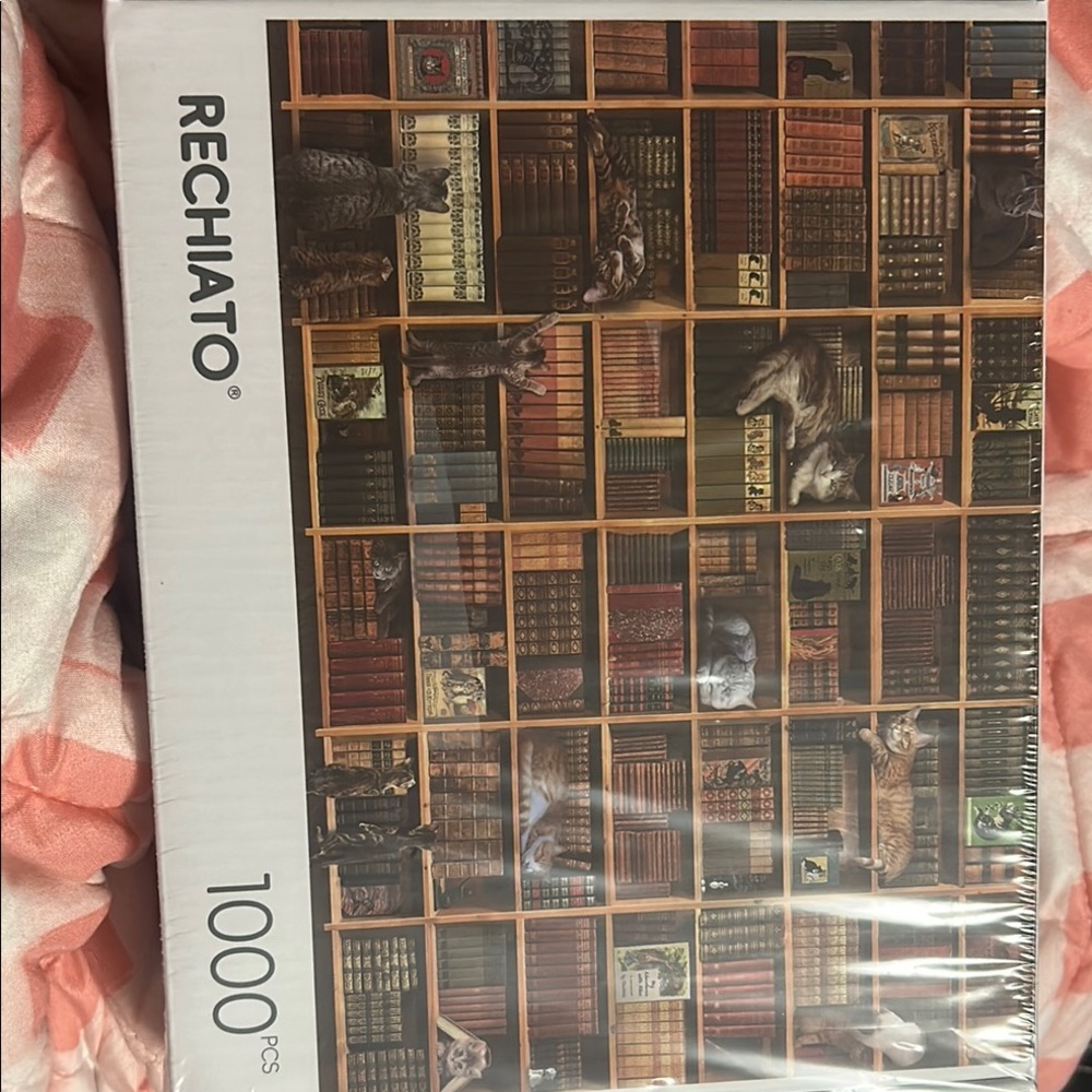 Cat Bookshelf Puzzle - 1000 Pieces